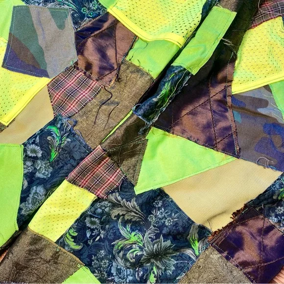 Neon Patchwork Cargo Pants - Picture 5 of 11